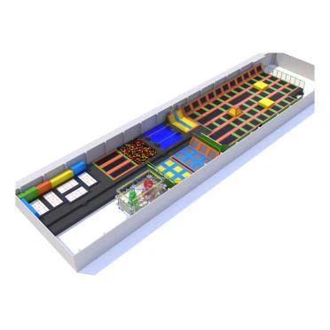 Park Trampoline ta 'ġewwa Rettangolari